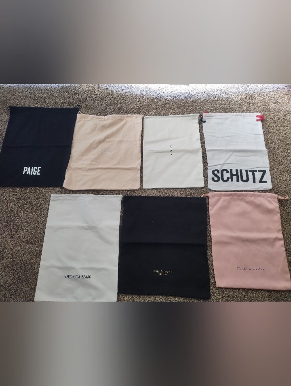 Variety  Dust Bag Set - Black, White, Cream, Pink, Tan